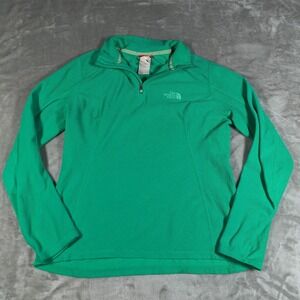 The North Face Women Sweatshirt Small Fleece Quarter Zip Pullover Embroidere